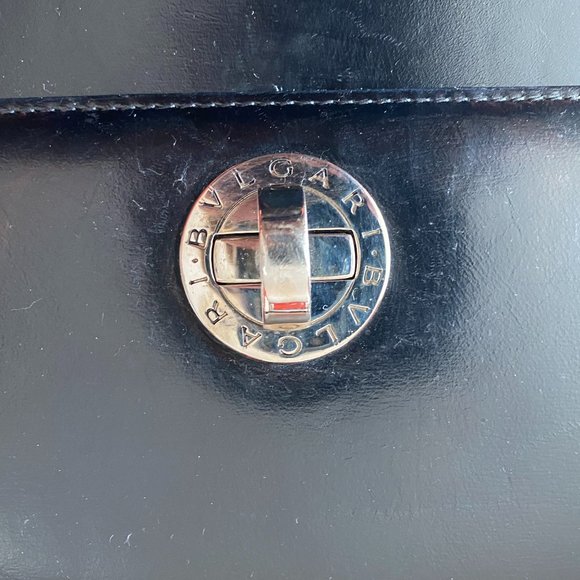 Vintage Bvlgari Black Leather Shoulder Bag - Picture 4 of 9